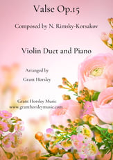 Valse Op.15 For Violin Duet and Piano P.O.D cover